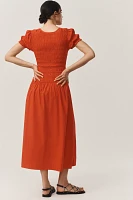 Damson Madder Saffy Short-Sleeve Midi Dress