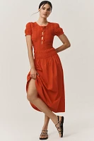 Damson Madder Saffy Short-Sleeve Midi Dress