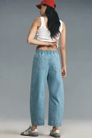 Damson Madder Felix High-Rise Pull-On Barrel Jeans