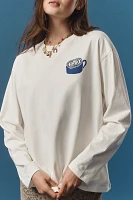 Damson Madder x Anthropologie Matcha Cafe Long-Sleeve Graphic Tee