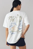 Damson Madder x Anthropologie Mon Petit Déjeuner Oversized Graphic Tee