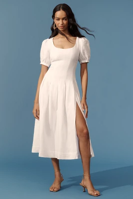 Reformation Coucou Linen Midi Dress