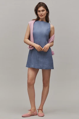 Reformation Citron Linen Mini Dress