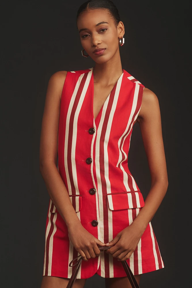 SIMONMILLER Carob Linen Mini Dress
