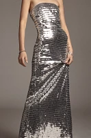 SIMONMILLER Sculpty Strapless Sequin Dress