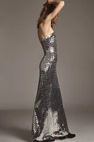 SIMONMILLER Sculpty Strapless Sequin Dress