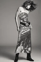 SIMONMILLER Sculpty Strapless Sequin Dress