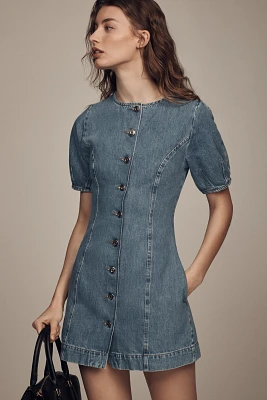 ALIGNE Aurelie Waisted Denim Mini Dress