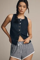 ALIGNE Miranda Sleeveless Button-Front Denim Top
