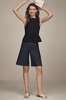 ALIGNE Penelope Linen Blend Sleeveless Peplum Blouse