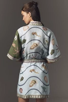 ALÉMAIS Bath House Short-Sleeve Linen Mini Shirt Dress
