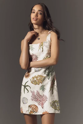 ALÉMAIS Sea Sleeveless Linen Mini Dress