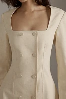 Lovaan Evelyn Tailored Linen Blend Mini Dress