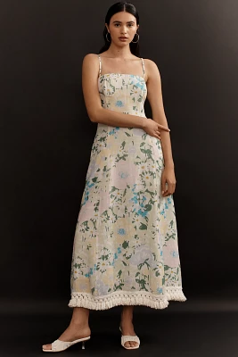 Lovaan Phillippa Linen Midi Dress