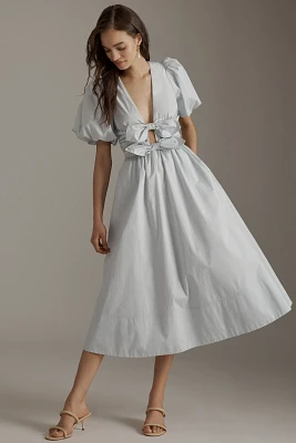 Lovaan Devon Bow Midi Dress