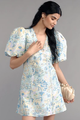 Lovaan Adeline Linen Silk Blend Mini Dress