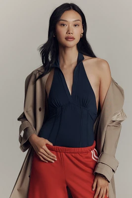 By Anthropologie Halter Jersey Bodysuit