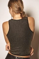 The Reegan Seamless Lurex Ribbed Crop Tank