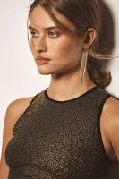 The Reegan Seamless Lurex Ribbed Crop Tank
