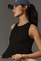 By Anthropologie Textured Racerback Tank