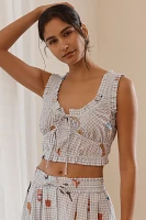 By Anthropologie Ruched Scoop-Neck Tank