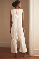 Farm Rio x Anthropologie Sleeveless Knit Graphic Jumpsuit