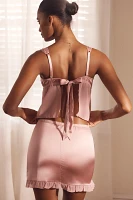 By Anthropologie Sheer Ruffle Mini Skirt