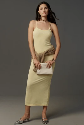 By Anthropologie Sleeveless Pointelle Slip Maxi Dress
