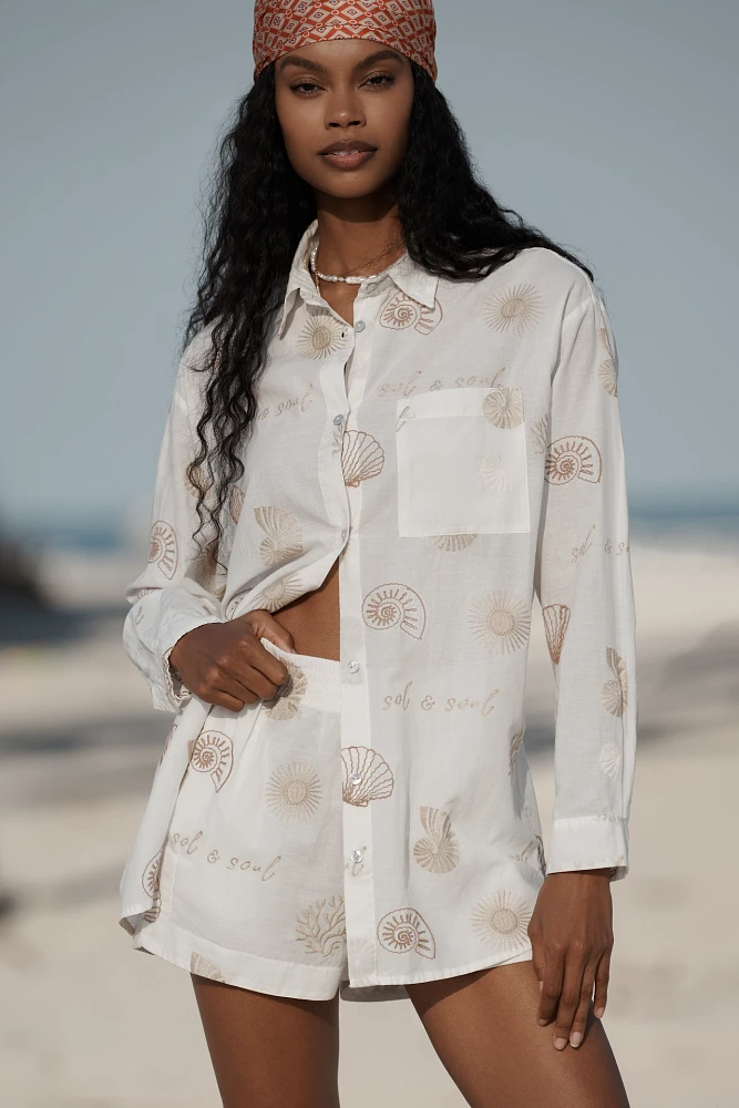 Malai Vera Embroidered Buttondown Shirt