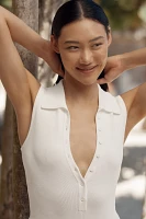 PQ Swim Brooks Collared V-Neck Romper