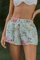 PQ Swim Amira Relaxed Floral Printed Pull-On Shorts
