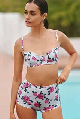 Good American Satin Boyshorts Bikini Bottoms