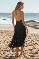 Devon Windsor Ronnie Sleeveless Fringe Midi Dress
