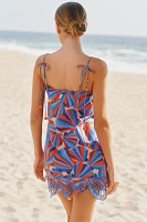 Farm Rio x Anthropologie Tie-Strap Shift Mini Dress