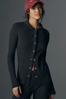 Spiritual Gangster Aster Long-Sleeve Luxe Buttondown Top