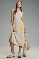 Spiritual Gangster Linen Blend Palm Lucy Tank Midi Dress