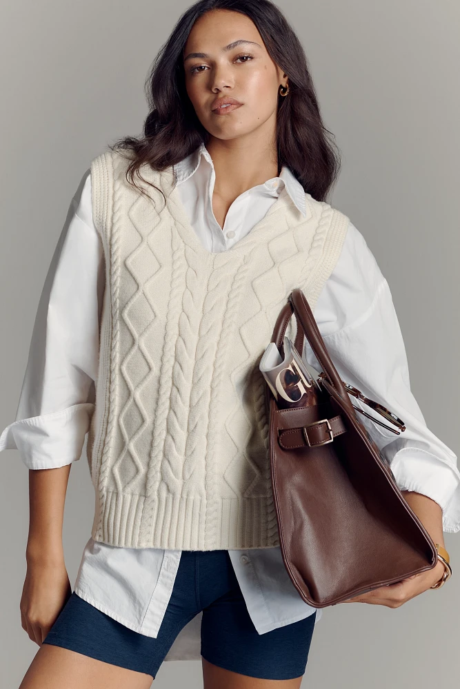 Varley Kay Cable-Knit Sweater Vest