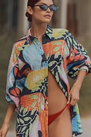 Carla Petelski x Celandine Short-Sleeve Buttondown Shirt