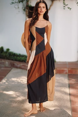 Celandine Sleeveless Drop-Waist Midi Dress