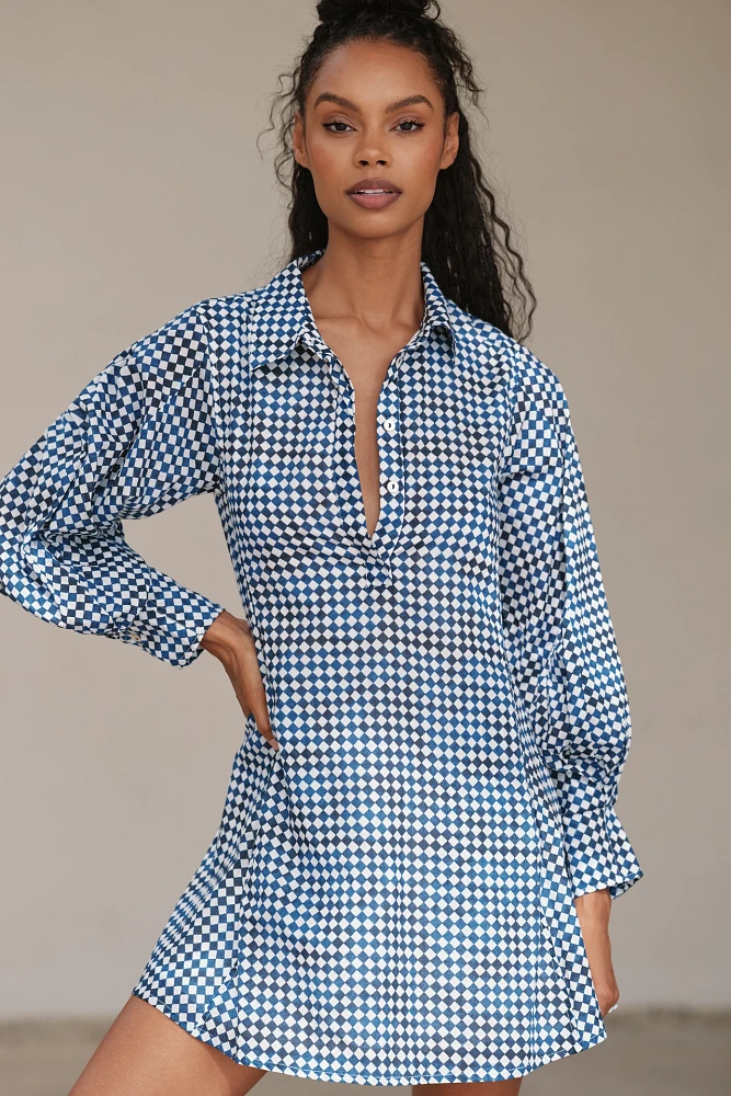 Ro's Garden Chloe Long-Sleeve Mini Shirtdress