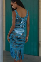 Celandine Crochet Fringe Midi Dress