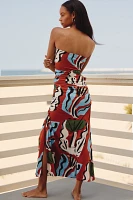 The Suzanne Lustig Gabbie Strapless Ruched Tube Dress