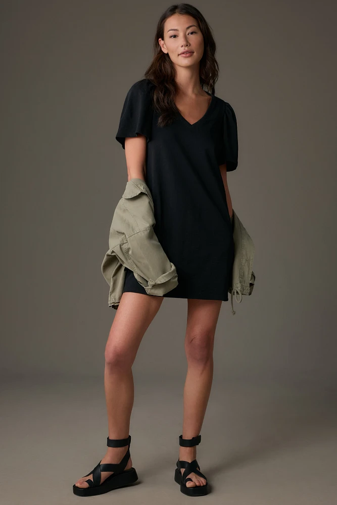 Nation Los Angeles Mallory Flutter-Sleeve Mini Dress