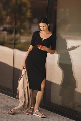 Nation Los Angeles Haidee Ribbed Midi Dress