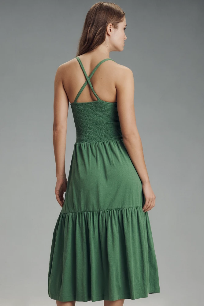 Nation Los Angeles Penelope Cross-Back Midi Dress