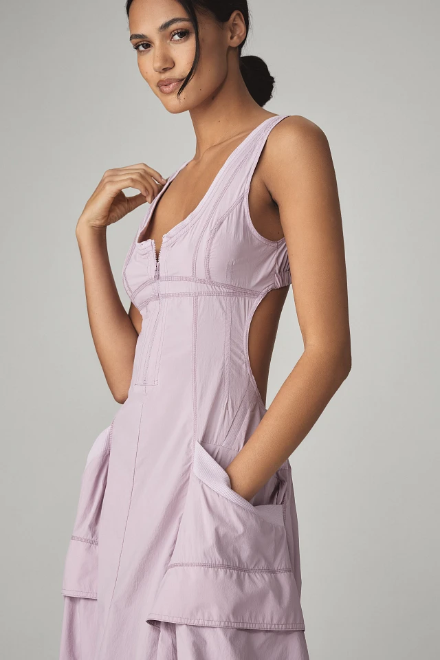 daily practice fastpack bubble hem midi dress Daily Practice Fastpack Bubble Hem Midi Dress