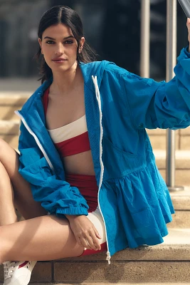 Daily Practice Freestyle Hooded Babydoll Windbreaker Jacket