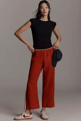 DONNI. The Linen Crop Stripe Pants