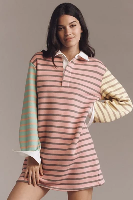 English Factory Long-Sleeve Polo Mini Dress