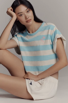 Sundry Rugby Stripe Boxy Crop Tee